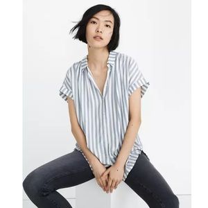 Madewell Central Button up blue white SOLD-OUT